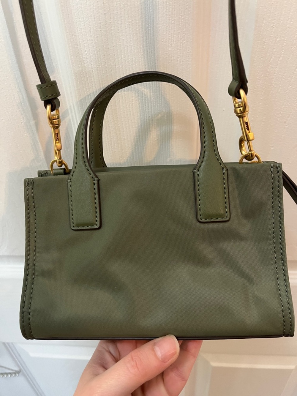 Tory Burch Ella Olive Green Mini Handbag - Picture 7 of 9
